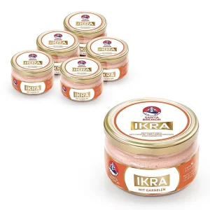 Brotaufstrich mit Capelin- und Herringsrogen und Garnelen, Santa Bremor, 6 х 160 g