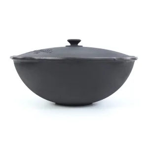 Kasan aus Gusseisen, Deckel aus Aluminiumguss, Flacher Boden, Ø 46,5 cm, 16 L