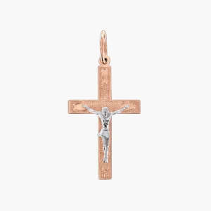 Kreuz, Rot- / Weißgold 585°, 30 mm