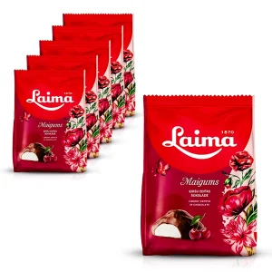 Zefir in Schokoglasur mit Kirschgeschmack, Laima, 6 х 175 g