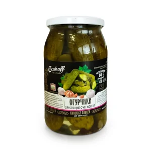 Огурцы - Хрустящие с чесноком, Экохофф, 840 г