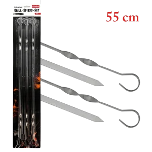 Set Grillspieße, Edelstahl 2 mm, 55 cm, 6 Stück