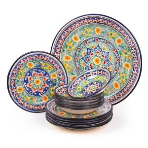 Plow-Geschirrset – KaraKalam KSV2 – R2 – Rischtan Keramik, 13-teilig