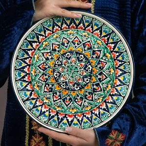 Ляган - КараКалам R1-2, Риштан керамика, Ø 37 см