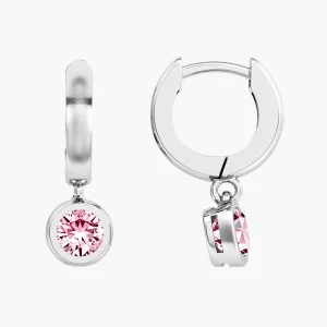 Ohrringe, Silber 925° , Zirkonia, Creole, 18 mm