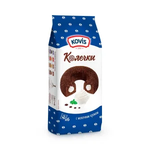 Колечки бисквитные с молочным кремом, Kovis, 240 г