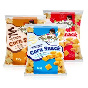 Maisknabbererzeugnis-Set mit Füllung, Vkusnasha, 3 х 135 g 