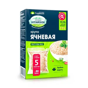 Крупа ячневая, в варочных пакетах, Гудвилл, 5 х 80 г 