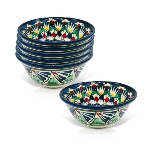  Пиала К3 - Риштан, керамика, ручная работа, 200 мл, Ø 11 см х 6 шт. 