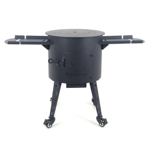 Feuerofen Utschak Ø 40 cm, für Kasan 12 L, Transportrollen, Ablagetischen, Ofenplatte