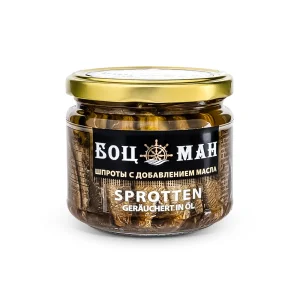 Шпроты копчёные в масле, Bozman, 300 г
