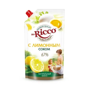 Майонез с лимонным соком, 67 %, Mr.Ricco, 375 г