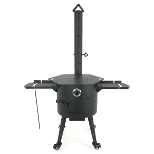 Учаг - КазаноFF с трубой Ø 40 см + плита + термометр + ролики: 4 шт. + столик: 2 шт. + диспенсер для зубочисток