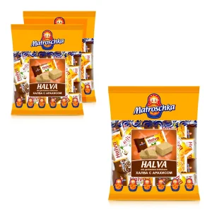 Weiches Erdnusskonfekt - Halva mit Erdnüssen, 3 х 250 g