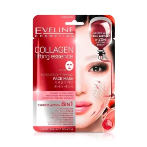 Tuch-Gesichtsmaske - Intensive Kräftigung, mit Collagen Lifting Essence, 8 in 1, Eveline