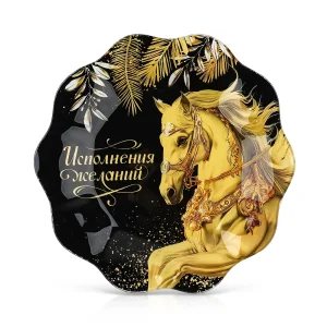 Flacher Teller - Wunscherfüllung, Glas, Ø 23 cm