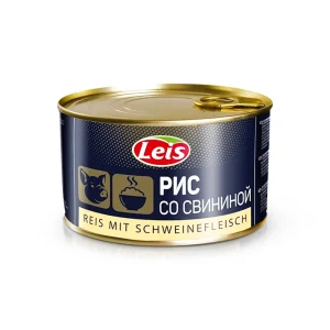 Каша рисовая со свининой, Leis, 525 г