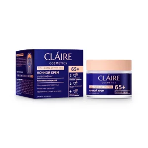 Ночной крем для лица, с коллагеном, 65+ , Claire Cosmetics, 50 мл
