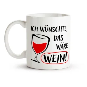 Кружка - Ich wünschte, das wäre Wein!, керамика, 330 мл