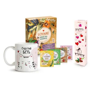 Подарочный набор - Счастье есть, чай + кружка + конфеты