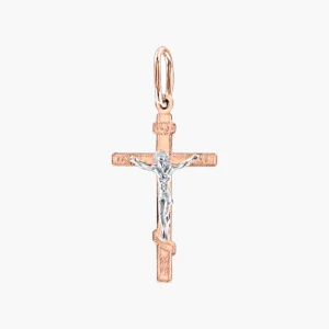 Kreuz, Rot- / Weißgold 585°, 25 mm