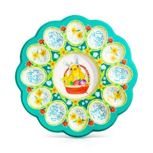 Osterständer für 12 Eier und 1 Kuchen - Küken, Kunststoff, Ø 30 cm