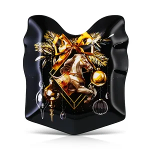 Neujahrsteller - Hab ein luxuriöses Jahr, Glas, 15,1 x 17,3 cm