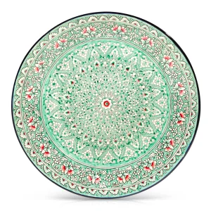Ляган - КараКалам зелёный, Риштан керамика, Ø 42 см