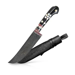 Usbekischer Messer aus Damaststahl – Pchak, 29 cm