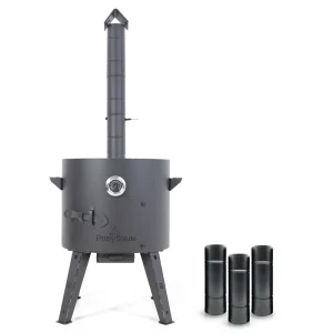 Feuerofen Utschak Ø 44 cm mit Abzugsrohr, für Kasan 16 l, Thermometer,