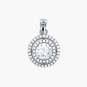 Anhänger, Silber 925°, Zirkonia, 19 mm