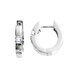 Серьги-кольца, серебро 925°, 14 мм