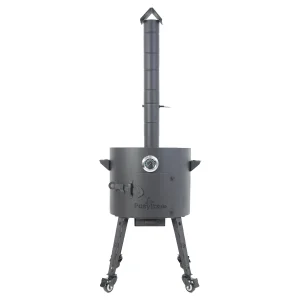 Feuerofen Utschak Ø 40 cm mit Abzugsrohr, für Kasan 12 L, Thermometer, Transportrollen,