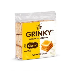 Zwieback aus Weizenmehl, Classic, Grinky, 140 g