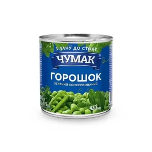 Зелёный горошек консервированный, Чумак, 420 г