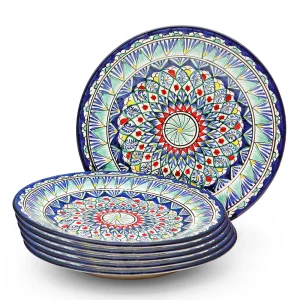 Teller - Mehrob blau - MSV1 - 6 Stück - Risсhtan Keramik, Ø 27 cm