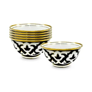 Kisse-Set Pahta Gul, mit Gold, Porzellan, Ø 14 cm, 6 Stk.
