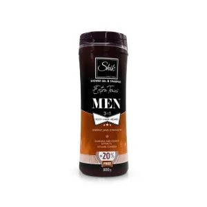 Мужской гель-шампунь 3 в 1- Extra Тонус, SHIK Men, 250 мл
