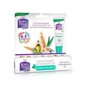 Бальзам для губ - Увлажняющий, с мятой, Боро Плюс, 10 г