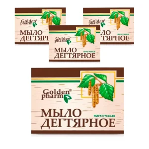 Seife - Teer, Golden Pharm, 70 g х 4