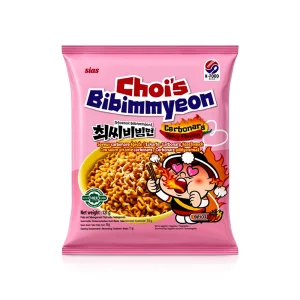 Лапша быстрого приготовления со вкусом карбонара, острая, Choi’s Bibimmyeon, 131 г