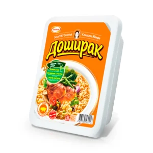 Лапша быстрого приготовления - Доширак со вкусом свинины, в тарелке, 90 г