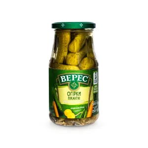 Огурцы корнишоны, пикантные, Верес, 500 г