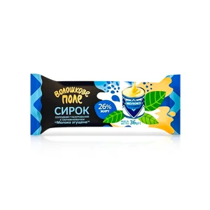 Сырок творожный, со вкусом сгещенного молока, глазированный, Волошково Поле, 36 г