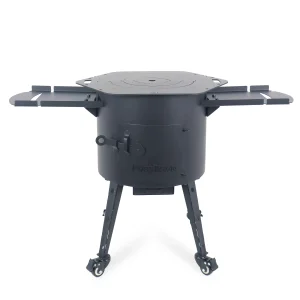 Feuerofen Utschak Ø 40 cm, für Kasan 12 L, Transportrollen, Ablagetischen, Ofenplatte