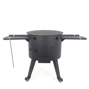 Feuerofen Utschak Ø 49 cm, für Kasan 22 L, Transportrollen, Ablagetischen, Ofenplatte