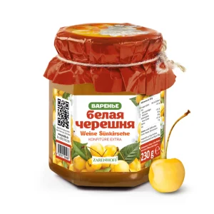 Konfitüre EXTRA aus Weiße Süßkirsche, 230 g