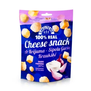 Käsesnack aus gepufftem Käse - Krejuma- Sipolu, mit Sauerrahm- und Zwiebelgeschmack, 60 g