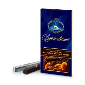 Dunkle Schokolade - Inspiration, mit Mandeln und Trüffelcreme, 90 g