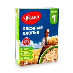 Хлопья овсяные - Традиционные, Увелка, 400 г